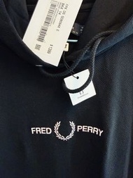 [New] Fred Perry 黑色連帽長袖上衣