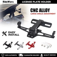 License Plate Holder With LED Light CNC Universal Design Motorcycle Accessories Adjustable Motorcycl