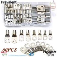 PREVALENT 60Pcs Wire Nose Terminal Crimp, Bolt Hole Tinned Copper Cable Connector Kit,  16-35mm2 SC 