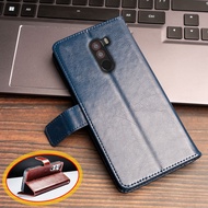 For Xiaomi Pocophone F1 M1805E10A Vintage Classic Leather Wallet Case Flip Notebook Cover Magnetic C