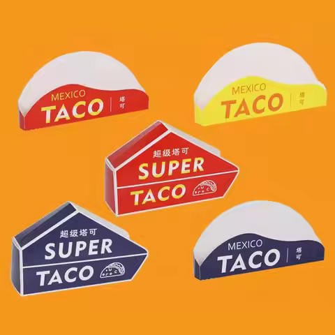 100pcs Paper Taco Box Burrito Tortillas Disposable Mexican Restaurant Takeaway Take Out Packing Box 