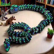LLOYD 3D Printed Snake, Simulated Eye Snake Baby 3D Printed Diceratops Snake, Finger Toy Sparkling L