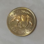 500 Ringgit Cipan Coin 1976 Brass Metal