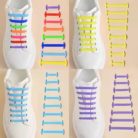 16 I-word free elastic elastic silicone lazy shoelaces creative free shoelaces