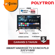 POLYTRON SMART DIGITAL TV 32" PLD 32CV1869 TV SMART 32 INCH || MEDAN FREE ONGKIR