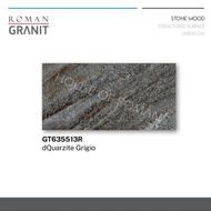 Roman Granit 30x60 dQuarzite Grigio / Granit Lantai Kasar Outdoor