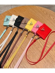 2025 Prada Work Card Cover Access Control Card Anti-loss Card Bag Crossbody Rope
