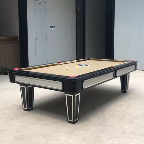 Standard custom billiard table adult household solid wood nine-ball snooker American simple light lu