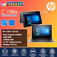 [REFURBISHED LAPTOP] HP X360 310 G2 | Intel Celeron N3050 | 4GB Ram | 120GB SSD | Touch Screen