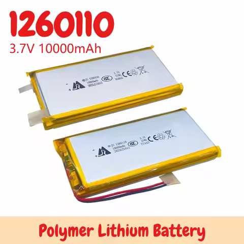 1260110 3.7V 10000mAh Lipo Polymer Lithium Battery for Power Bank GPS Laptop 100% Real Capacity Larg