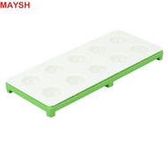 MAYSHPH Ravioli Maker Press, Aluminum Alloy ABS Green Silver Ravioli Mold, Durable Efficient 10 Hole