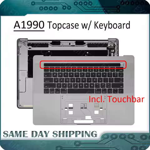 2018 2019 for Macbook Pro 15" Retina A1990 Touchbar Topcase with Keyboard US UK English FR French DE