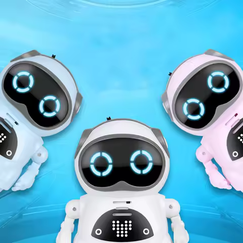 Mini Intelligent Rc Robot Pink LED Light Sound Control Talking Dancing Walking Robot Learning Fun fo