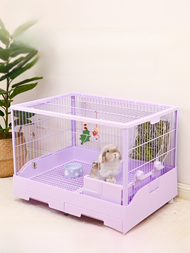 Umi85 Rabbit Cage Luxury Viewing Double Drawer Large Rabbit Cage Rabbit Supplies Pet Guinea Pig Hous