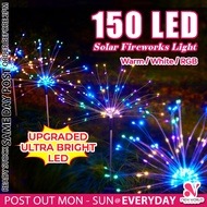 《 𝗡𝗜𝗚𝗛𝗧 𝗦𝗘𝗡𝗦𝗢𝗥 》 Auto On Off Solar LED Fireworks Light Waterproof 2 Modes Garden Fairy String Lamp L