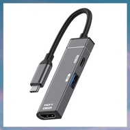 [hotkeystore.] Type-C HUB Docking Station Type-C to HDTV USB-A PD100W HUB 4K@120Hz -Compatible Conve