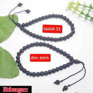 HITAM Acrylic Stone Tasbih Bracelet 6mm Tasbih 33 Tasbih Tasbih Black Jade Tasbih Bracelet Limbad