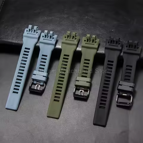 Elastic Durable Moisture-Resistant Secure Wrist Exquisite Resin Watch Strap for Casio GBA-800 GMA-B8