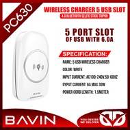 D&D | BAVIN PC630 Wireless Charger 5 Ports USB Slot 6.A Output Desktop Charger