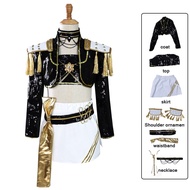 ชุดคอสเพลย์ผู้หญิงนักล่าปีศาจ Kpop ภาพยนตร์สำหรับเด็กเด็กผู้หญิง Zoey Mira Rumi สีดำทองชุดแต่งกายเทศ