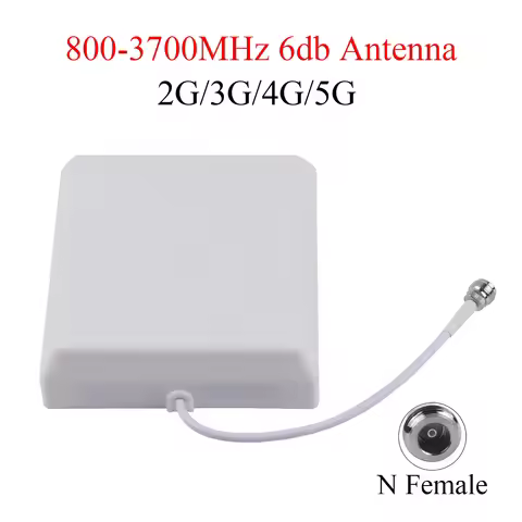 Panel Antenna 2G 3G 4G 5G Indoor Antenna 6/7DB N Female 800-3700MHz For Repeater GSM CDMA