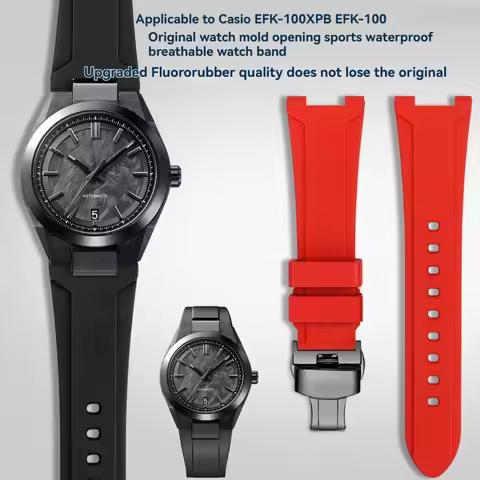 For Casio Mechanical Watch EFK-100XPB EFK-100 Series Modified Fluororubber High-Quality Waterproof W