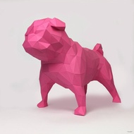 DIY 3D Papercraft A4 Paper Model Decor Kit: Pug