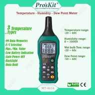 Pro'sKit MT-4616 Temperature / Humidity / Dew Point Meter (3 Temperature Types)