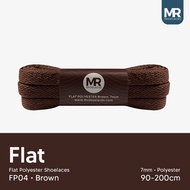 Original MR Shoelaces FP04 Brown Flat Shoelaces 7mm 90cm 100cm 120cm 130cm 150cm 180cm 200cm Polyest
