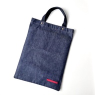 PRADA sport紅標系列中性單寧托特包E45 vintage