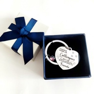Team Appreciation Keychain Engravable Thank You Gift for Colleague Friend Coworker
