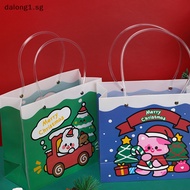 [dalong1] Portable Pvc Cute Christmas Gift Bags Bear Rabbit Cartoon New Year Christmas Decoration Holiday Party Children Candy Cookie Packaging Bag [SG]