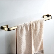 Gold Color Brass Single Rail Bath Towel Rack Wall Mount Towel Holder Bar sba850a