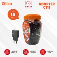 OLIKE C111 Charger Adapter 1 USB Port 1A 5Va 15 Pcs Jar Pack
