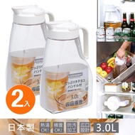 【Lustroware】日本岩崎按壓式耐熱冷水壺3L 2件組 _廠商直送