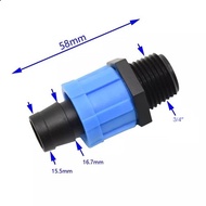 Drip Tape Connector To Male Thread 16 mm x 3/ 4 In 16mm Connector/