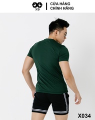 Áo Thun Trơn Nam Cổ Tròn Body Thể Thao Chạy bộ Tập Gym Giữ Nhiệt Cotton - X9 Sportswear - X034
