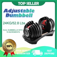 (PER PIECE) Dumbbell Set Adjustable dumbbell 24 Kg / 52.8 Lbs With 15 Increments From 2.5 - 24 Kg