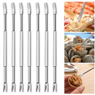 3pcs Stainless Steel Seafood Forks Fork and Spoon Crab Lobster Picks Appetizer Forks Portable