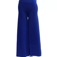 Kulot Polos Panjang Standar-Biru elektrik -Jersey(licin) || kulot panjang Jumbo ||| celana wanita
