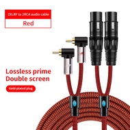 GOLLEY LION สายสัญญาณเสียง RCA ตัวผู้เป็น XLR ตัวเมียสำหรับลำโพงคอนโซลแบบผสมระบบโฮมเธียเตอร์สายสัญญา