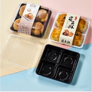 100 Hộp Ht134 đựng bánh trung thu 50g - 75g - Hộp đựng 4 bánh mochi - Hộp 4 ngăn đựng bánh lava trứn