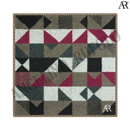ANGELINO RUFOLO Towel Handkerchief (ผ้าเช็ดหน้าผ้าขนหนู) ผ้า 100% COTTON คุณภาพเยี่ยม ดีไซน์ Triangle สีน้ำตาล/สีม่วง/สีเทอควอยซ์