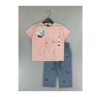 [138k] Kiabi Embroidery Denim Set 9m-4y