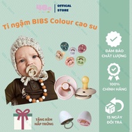 FRIGG Pacifier, Genuine BIBS Pacifier for Babies 0-6 Months, Round Nipple, Super Soft Rubber Materia