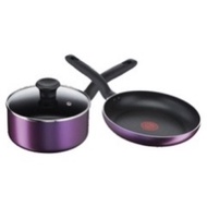 Tefal B504S295 Cooking Source 3Pcs Non Stick Cookware Set Purple