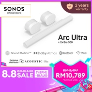9.1.4 Sonos Arc Ultra Soundbar w Sonos Era 300 Pair - Dolby Atmos Wireless Smart Home Theater System