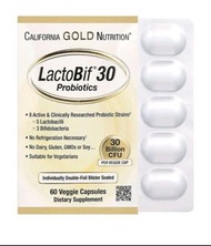 正品LactoBif 30 益生菌，300 億 CFU，60 粒素食膠囊