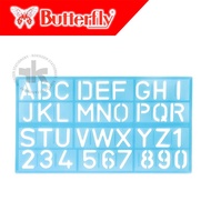 Butterfly Alphabetical Template Screen Printing Ruler HA-280 (24.5 x 15cm)