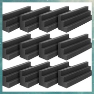 (OAKF) 12Pcs Acoustic Panels Bass Trap Corner Studio Foam Sound Insulation Pad Wall Panel Corner Blo